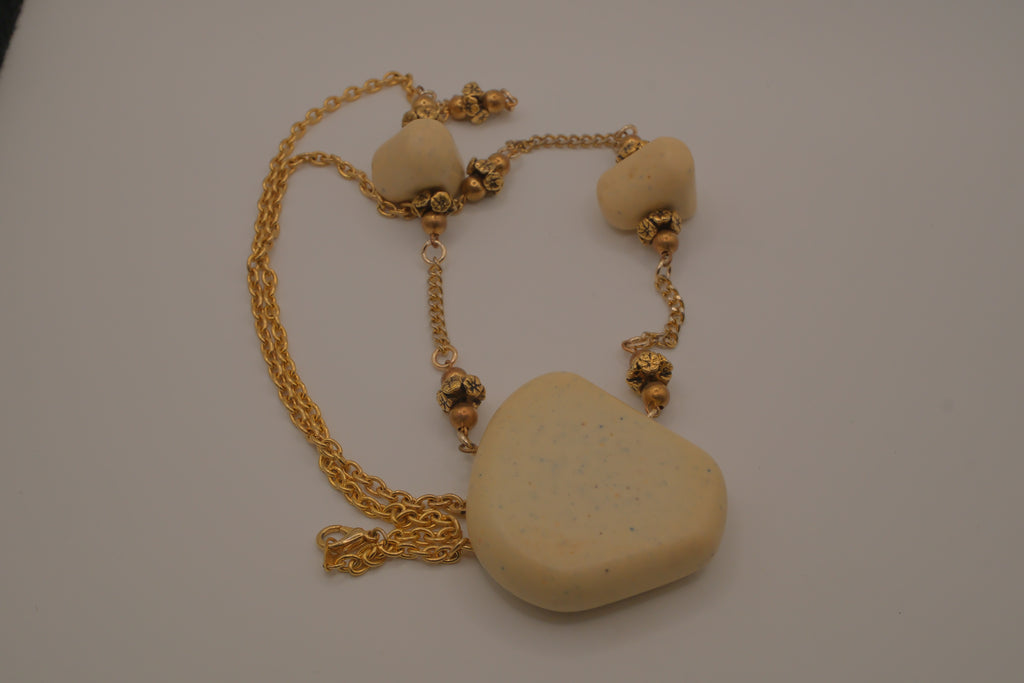 Reworked ceramic statement necklace