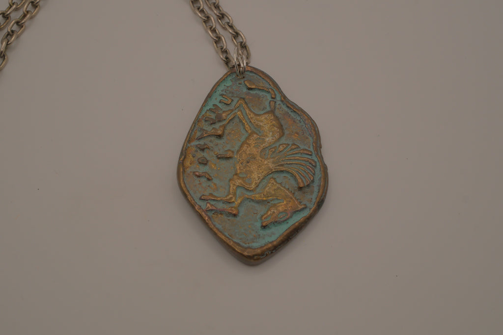 Vintage Greek mythology pendant necklace