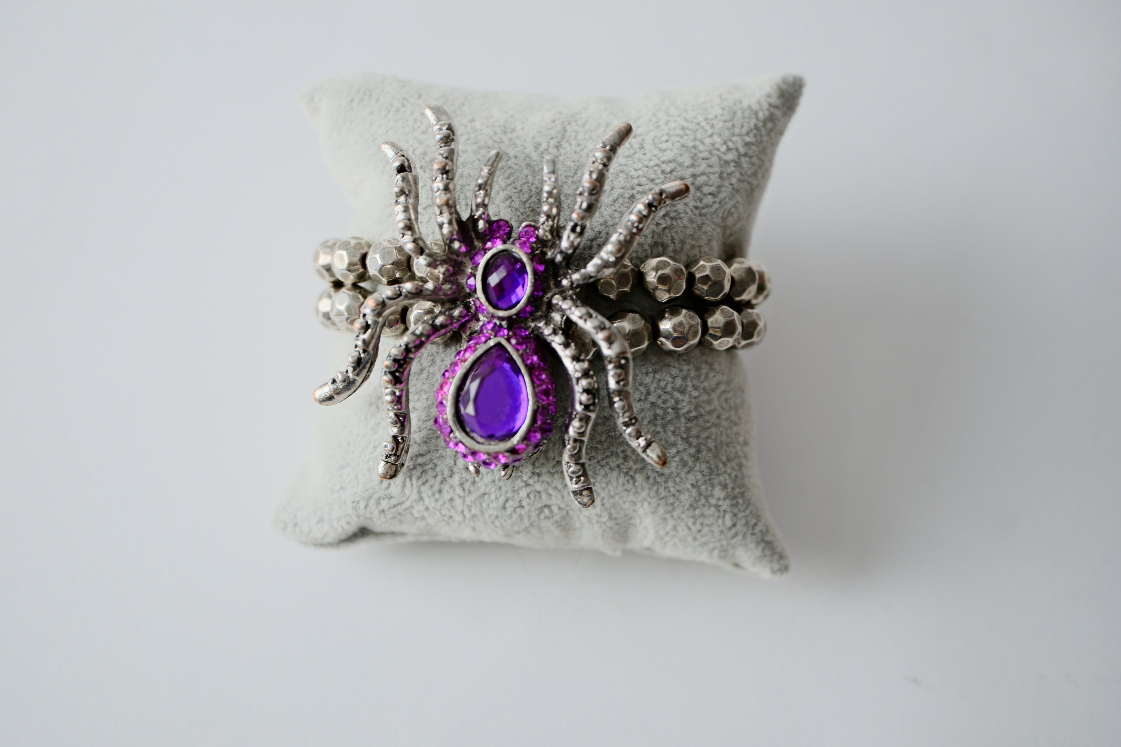 Vintage Purple Spider Stretch Bracelet