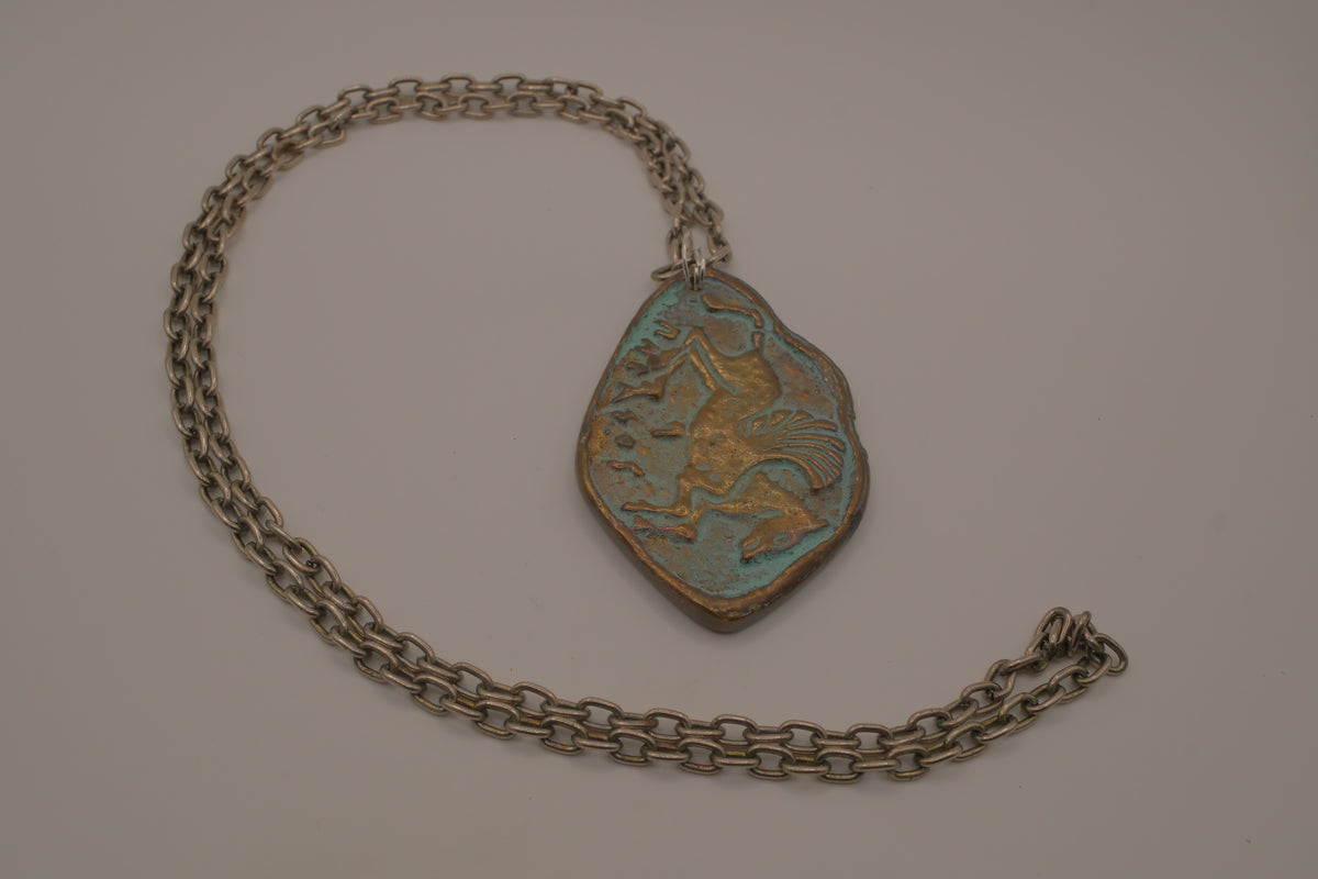 Vintage Greek mythology pendant necklace