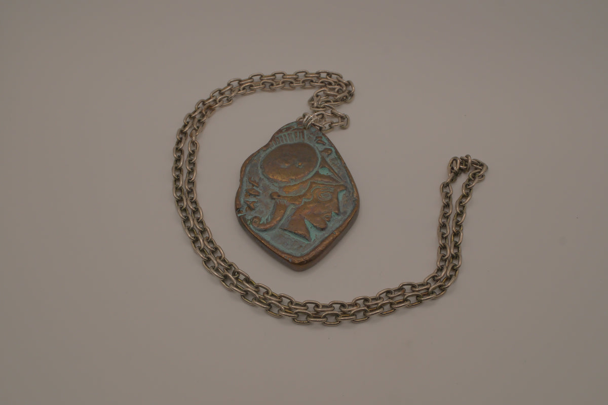 Vintage Greek mythology pendant necklace