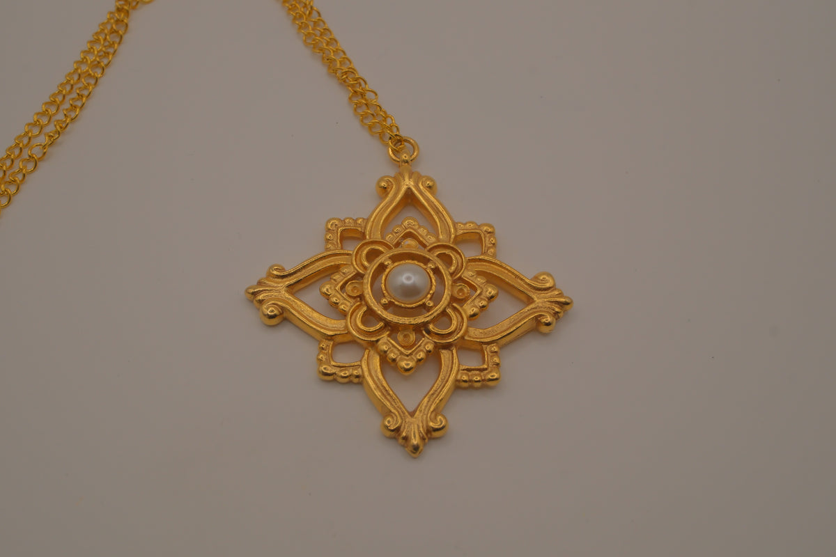 Vintage Ben-Amun Byzantine Style Pendant Necklace