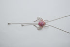 Pink Rhinestone Spider Bolo-tie Necklace