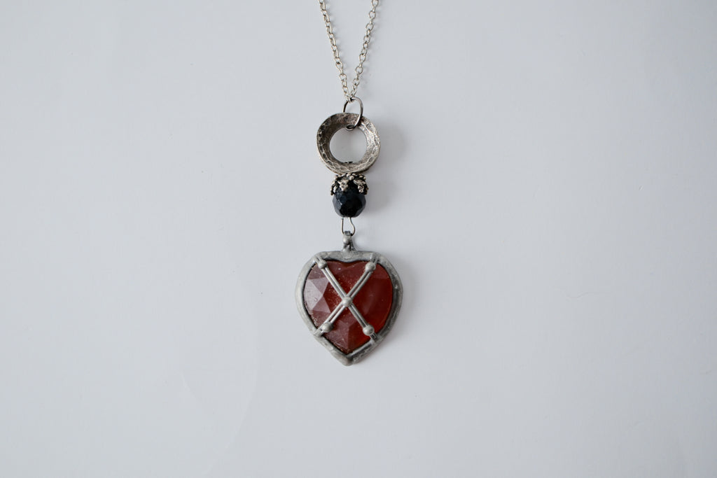 Gothic Armor Heart Necklace