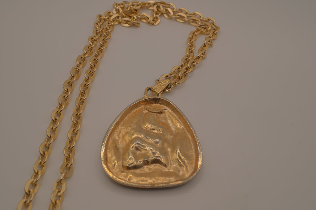 Vintage Egyptian-style gold pendant