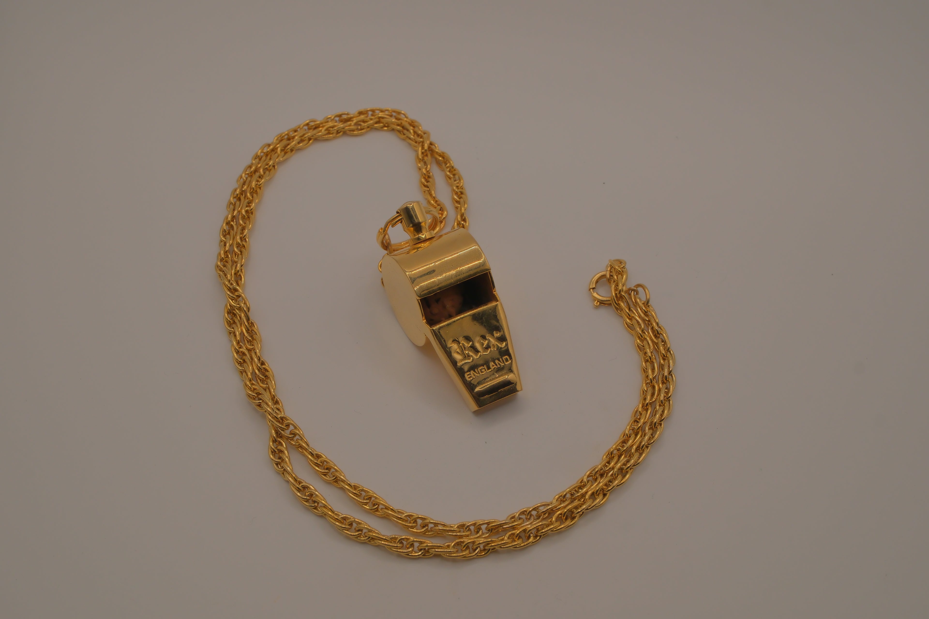 Vintage Rex Gold tone Whistle