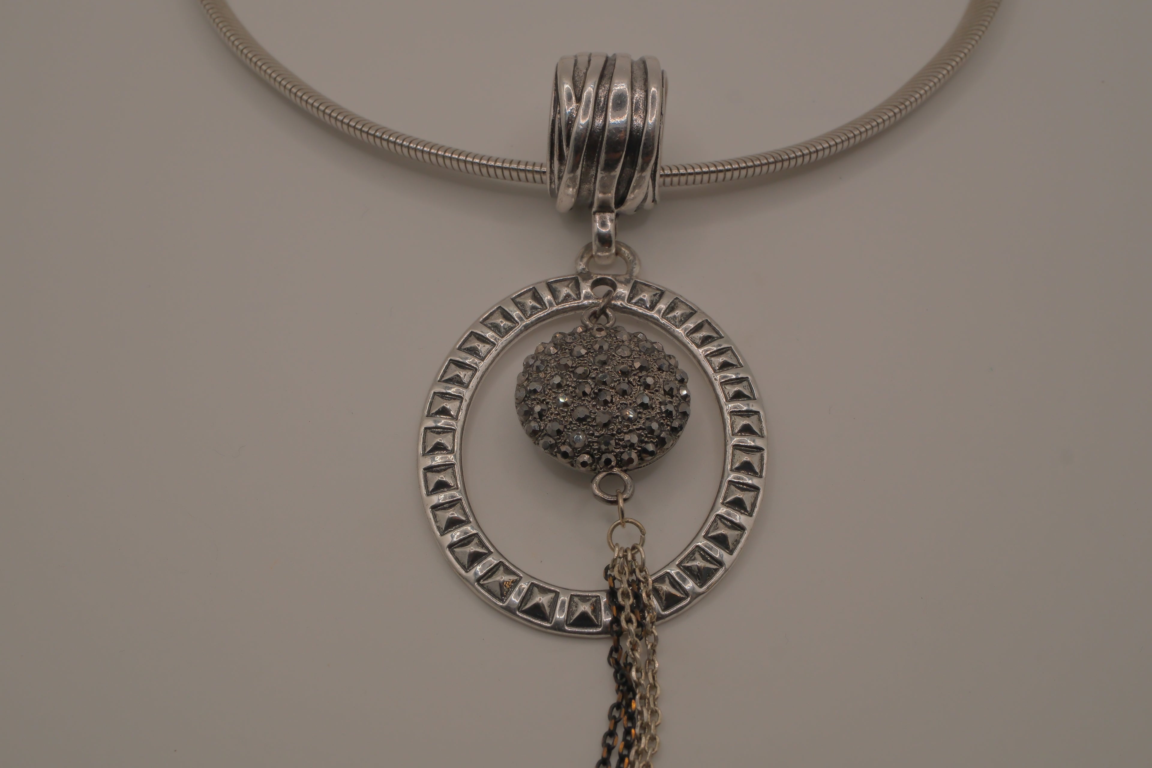 Reworked D'Orlan modernist statement necklace&nbsp;