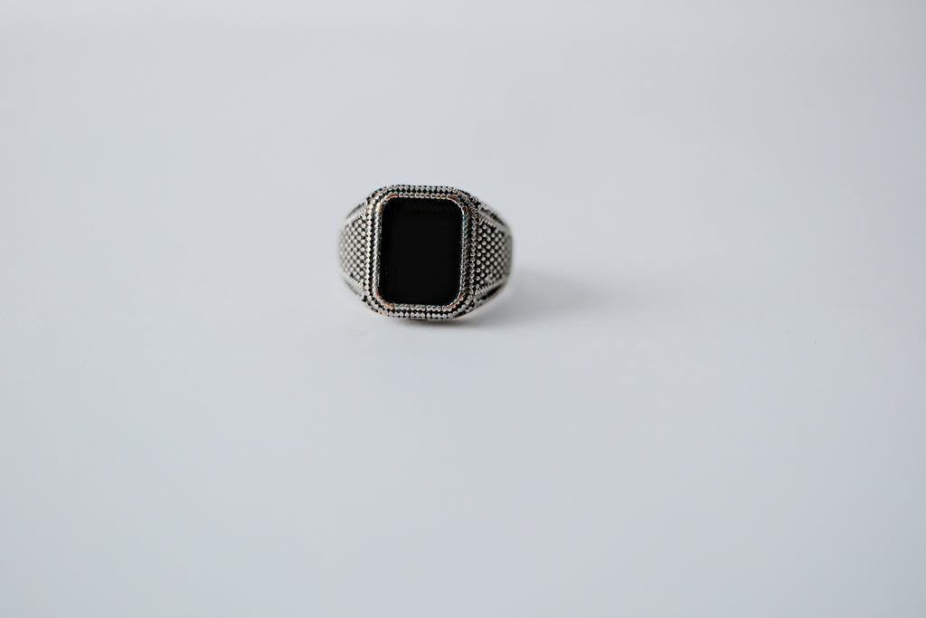 Black Onyx Signet ring