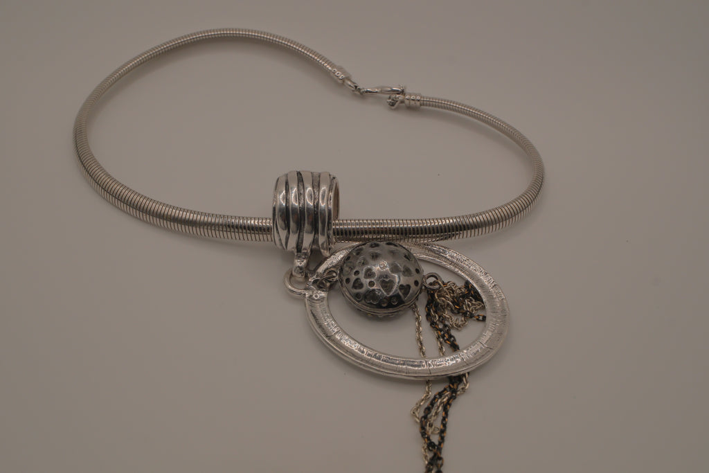 Reworked D'Orlan modernist statement necklace&nbsp;
