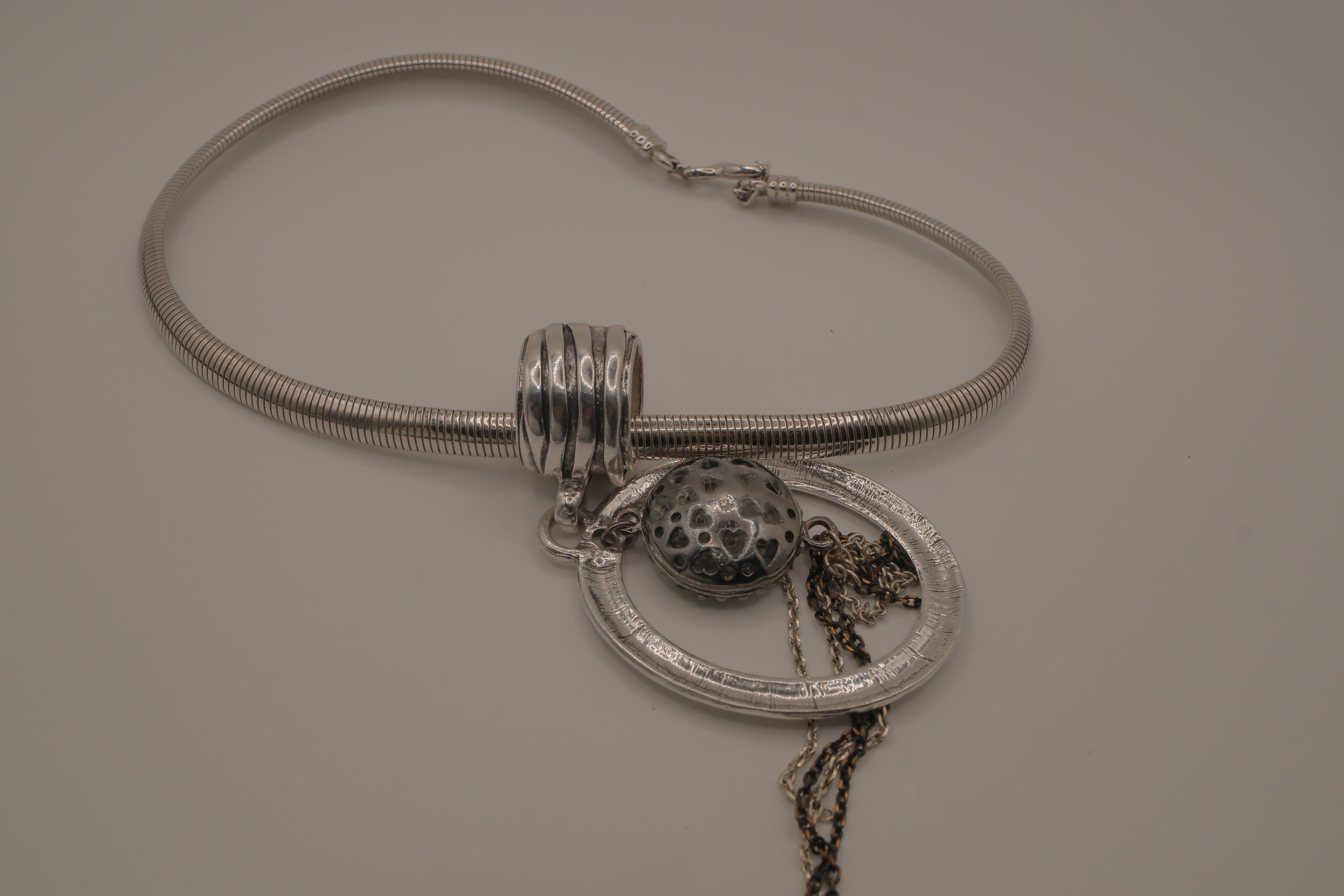 Reworked D'Orlan modernist statement necklace&nbsp;