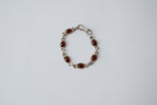 Vintage Sterling Silver Garnet Bracelet