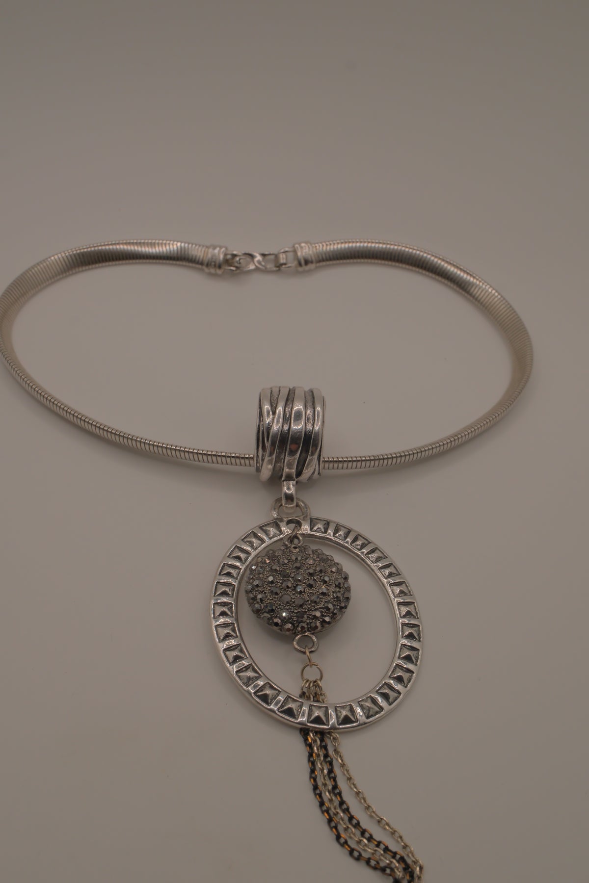 Reworked D'Orlan modernist statement necklace&nbsp;