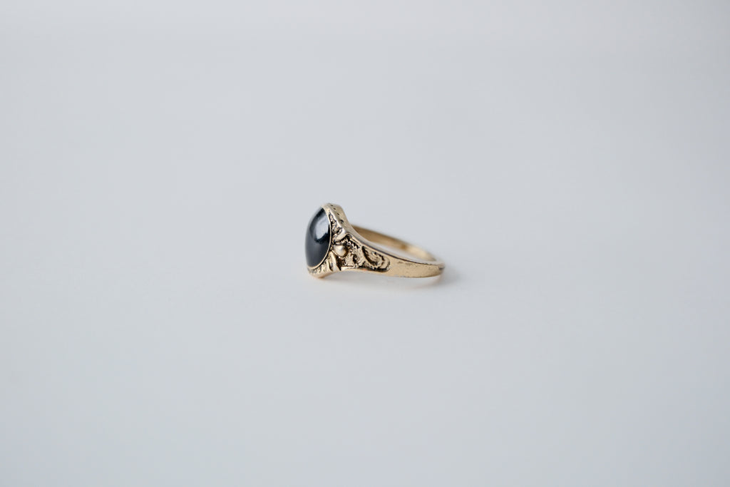 Vintage Sterling Black Onyx ring