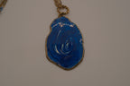 Vintage Blue Agate pendant necklace