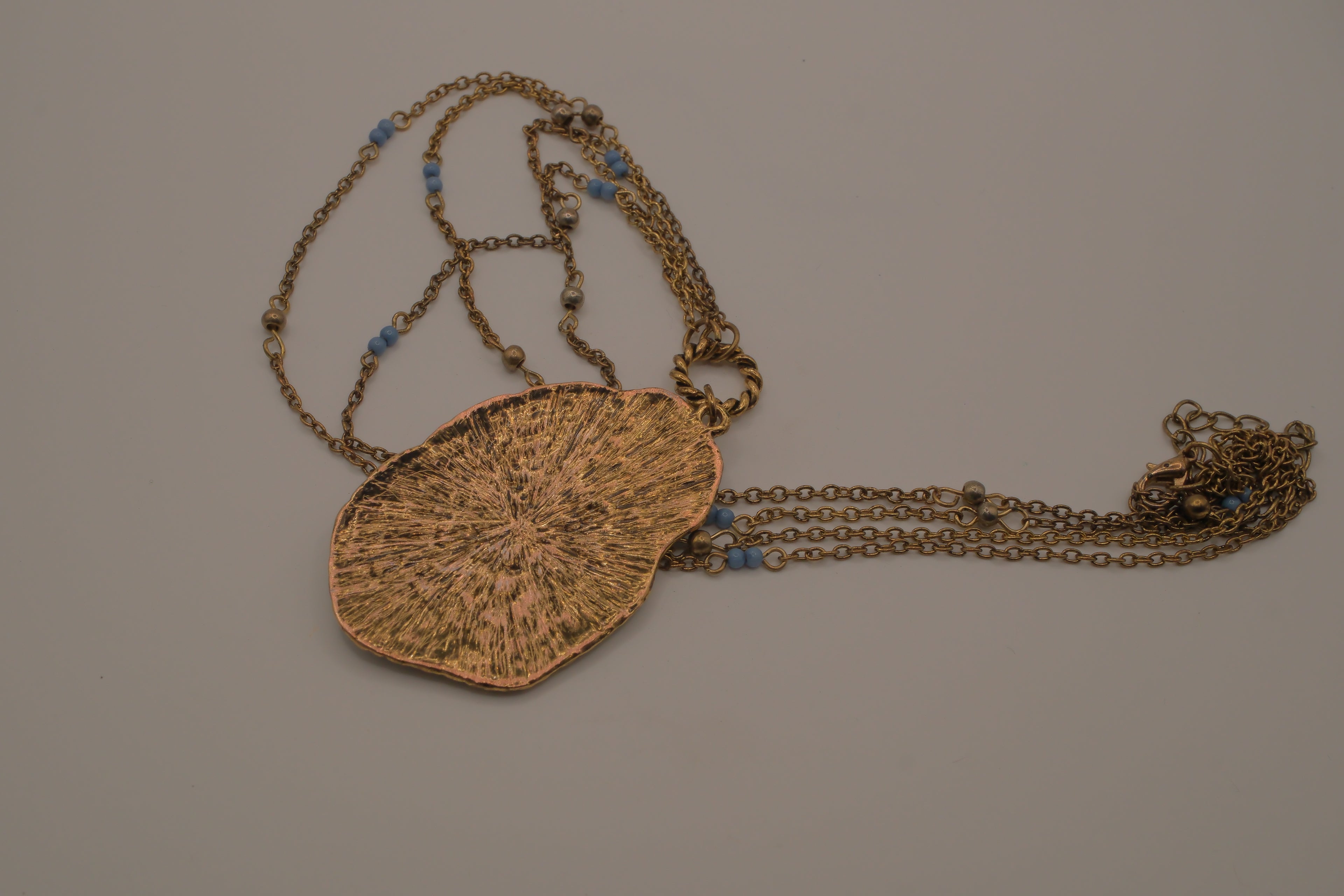 Vintage Blue Agate pendant necklace