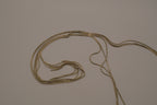 Multi-strand gold lariat necklace