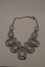 Gunmetal Teardrop Statement necklace