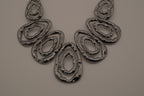 Gunmetal Teardrop Statement necklace