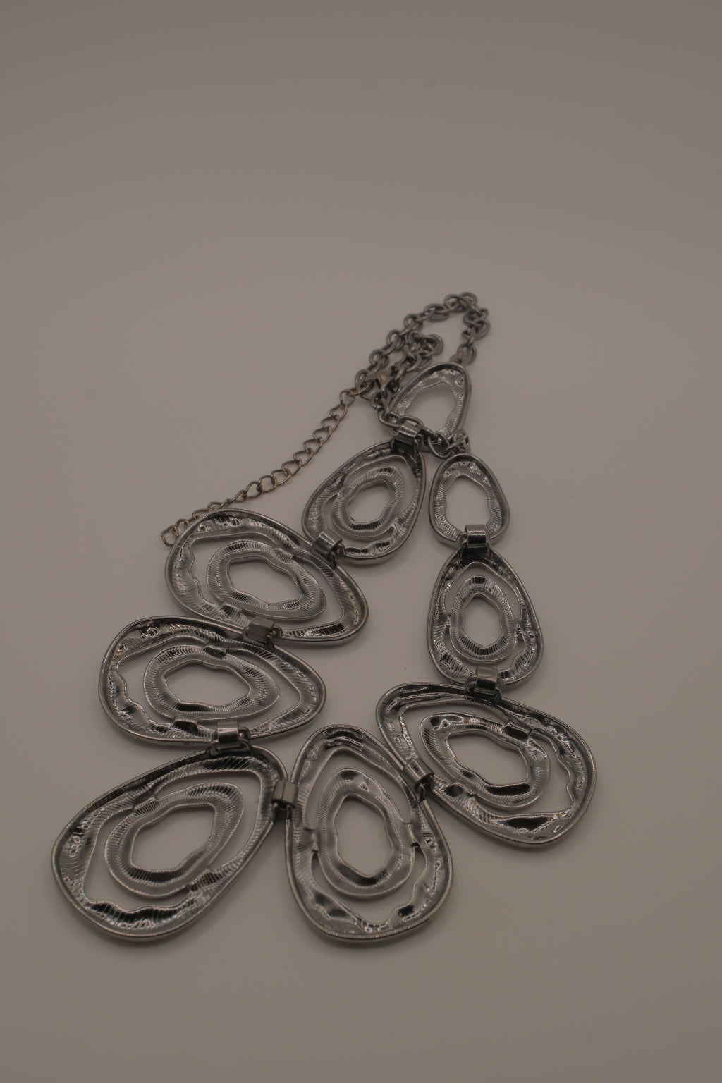 Gunmetal Teardrop Statement necklace