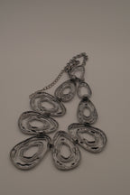Gunmetal Teardrop Statement necklace