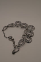 Gunmetal Teardrop Statement necklace