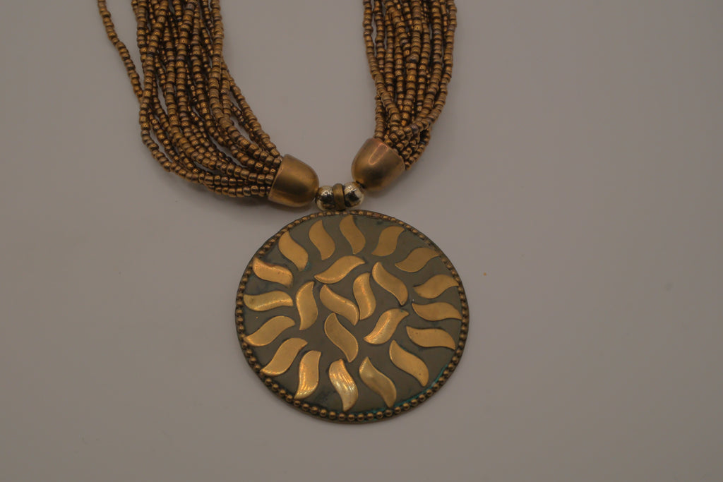 Boho multi-strand beaded necklace