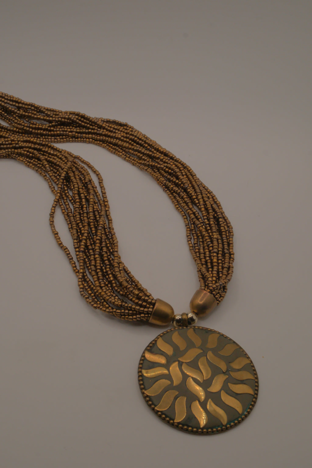 Boho multi-strand beaded necklace