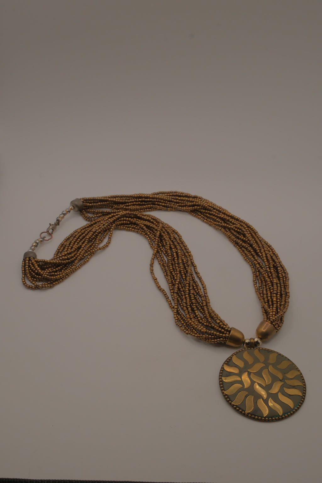 Boho multi-strand beaded necklace