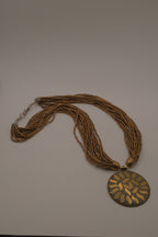 Boho multi-strand beaded necklace