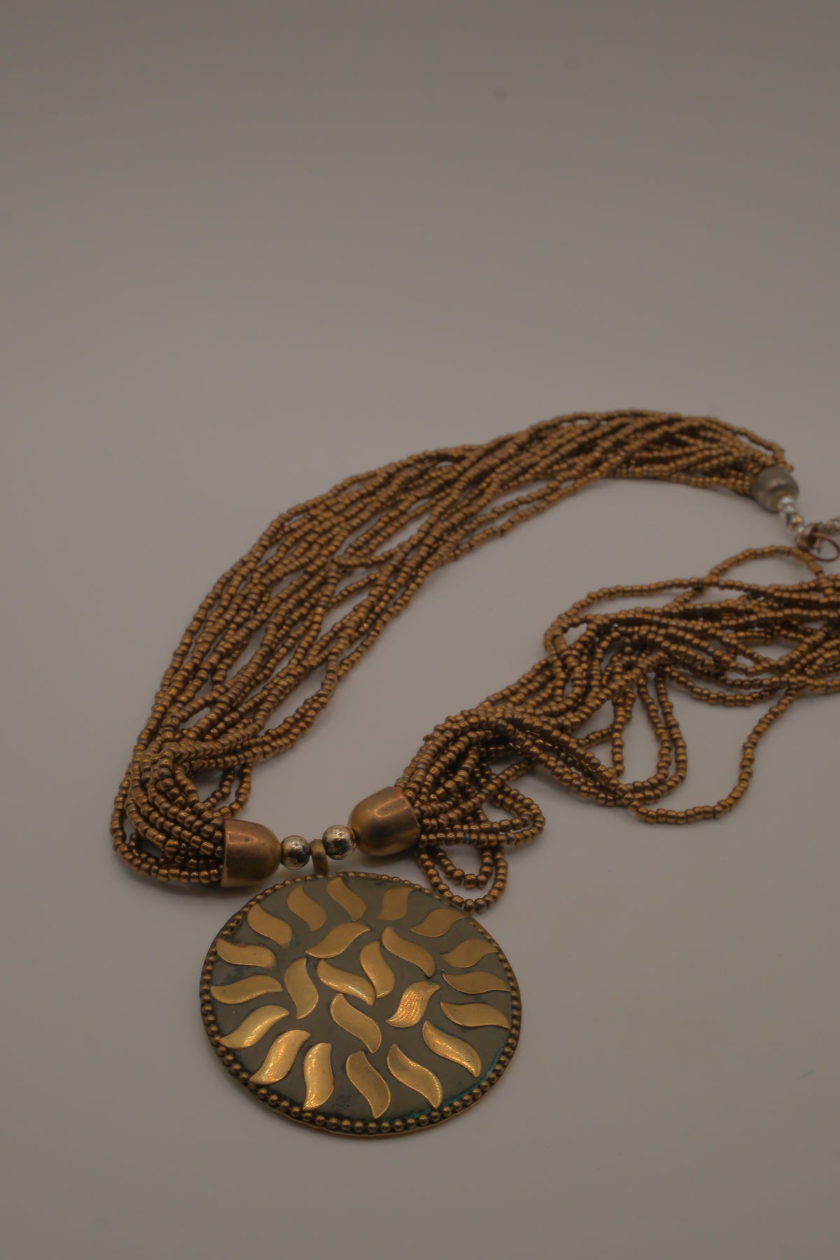 Boho multi-strand beaded necklace