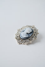 Vintage Cameo Filigree Brooch