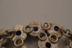 Sterling silver sodalite statement necklace
