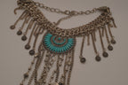 Boho fringe statement necklace