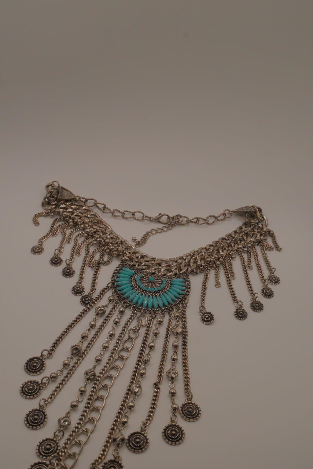 Boho fringe statement necklace