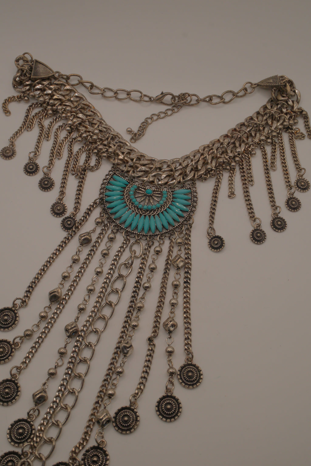 Boho fringe statement necklace