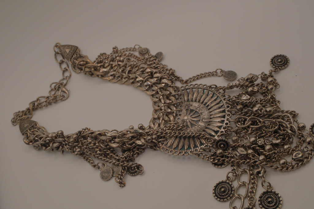 Boho fringe statement necklace