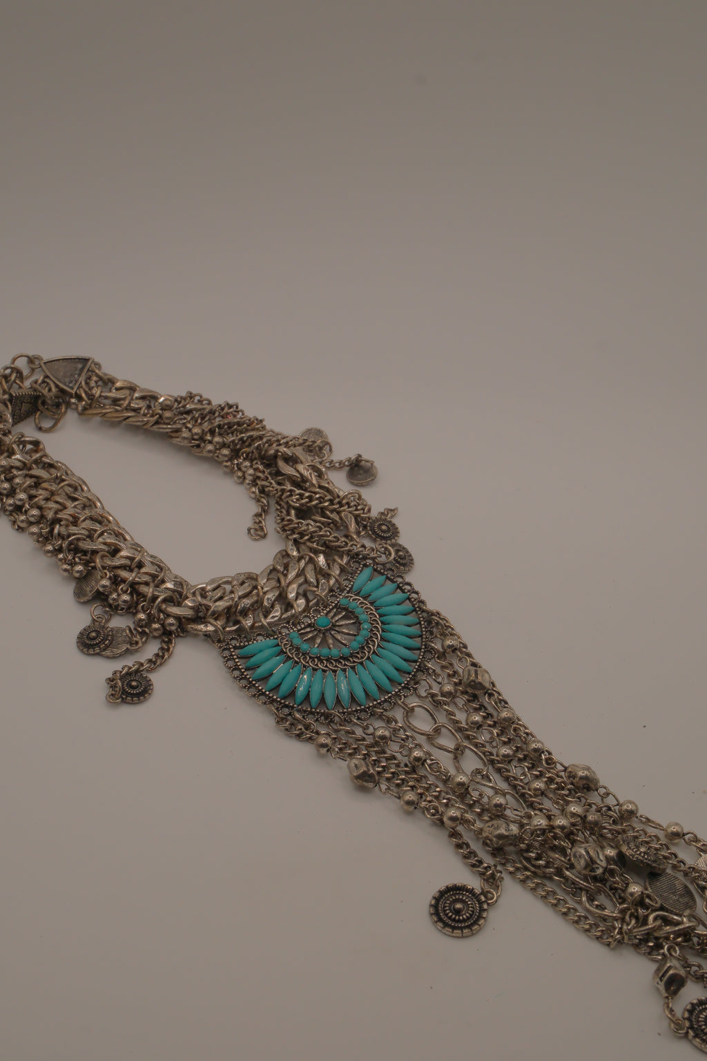 Boho fringe statement necklace