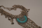 Boho fringe statement necklace