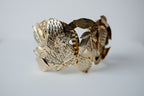Vintage Gold Leaf Cuff Bangle