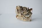 Vintage Gold Leaf Cuff Bangle