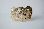 Vintage Gold Leaf Cuff Bangle
