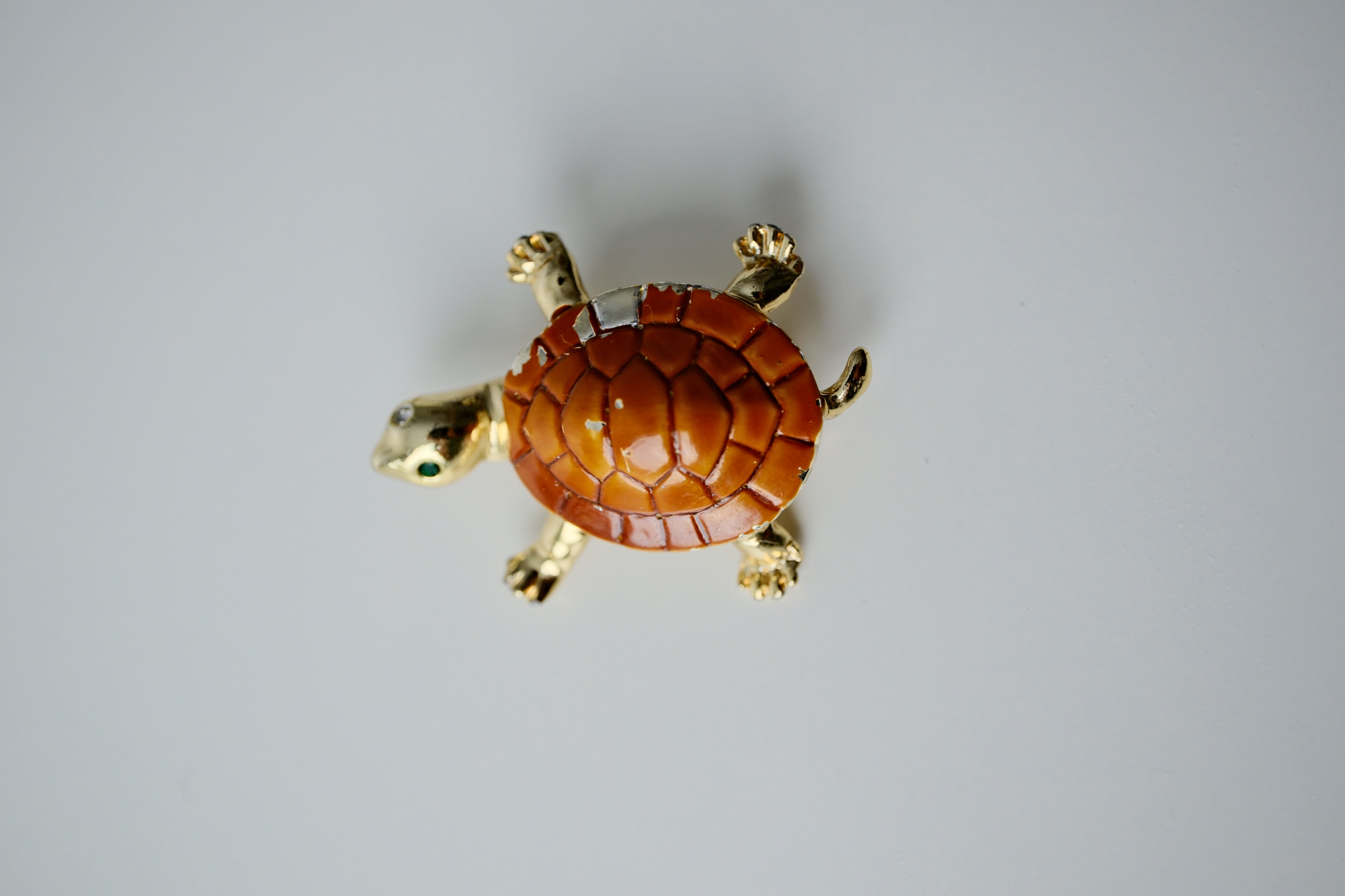 Vintage Gold Turtle Brooch
