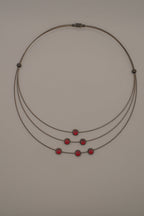 Contemporary multi-strand cable wire choker necklace