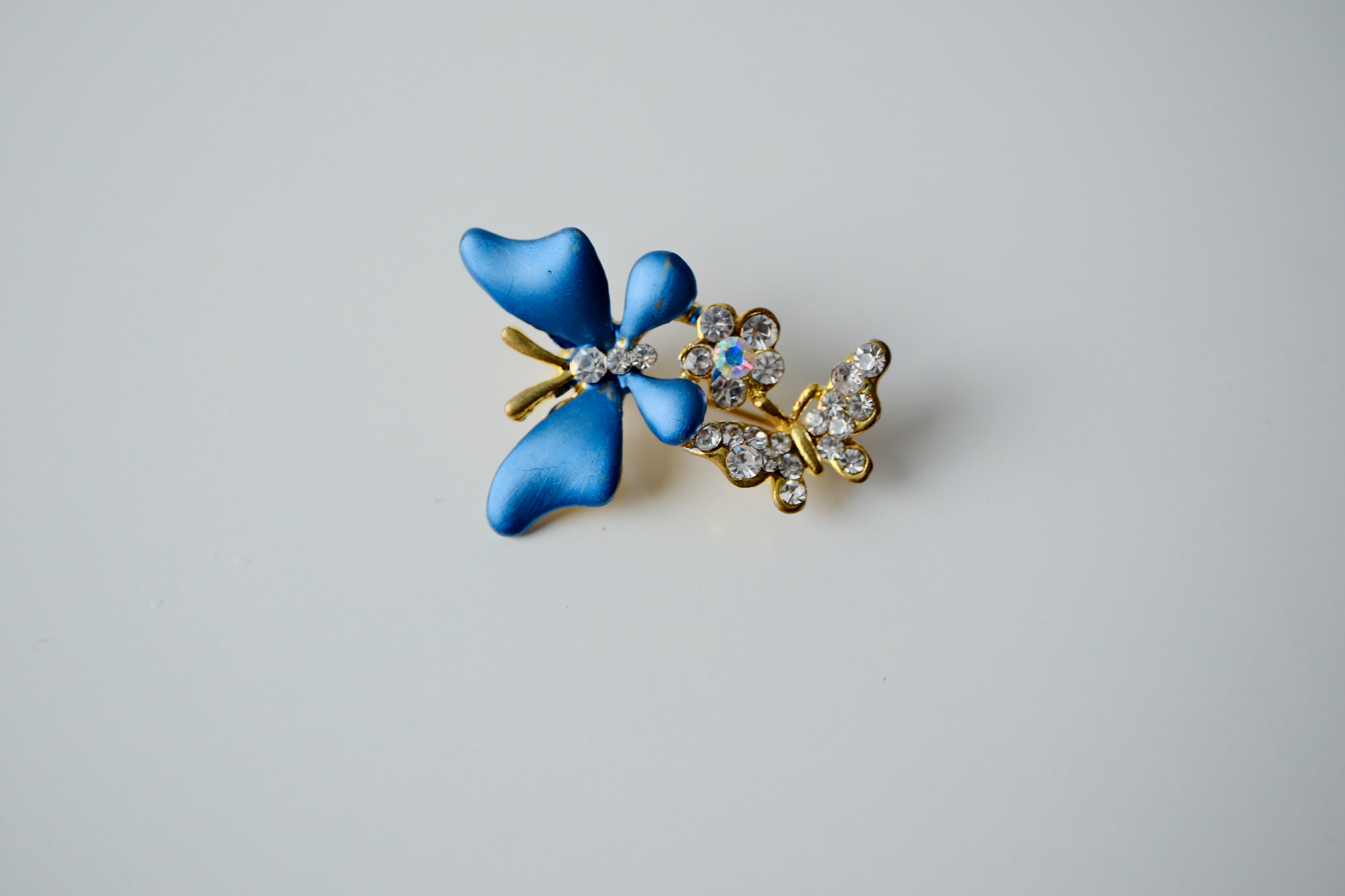 Vintage Gold Double Butterfly Brooch