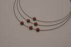 Contemporary multi-strand cable wire choker necklace