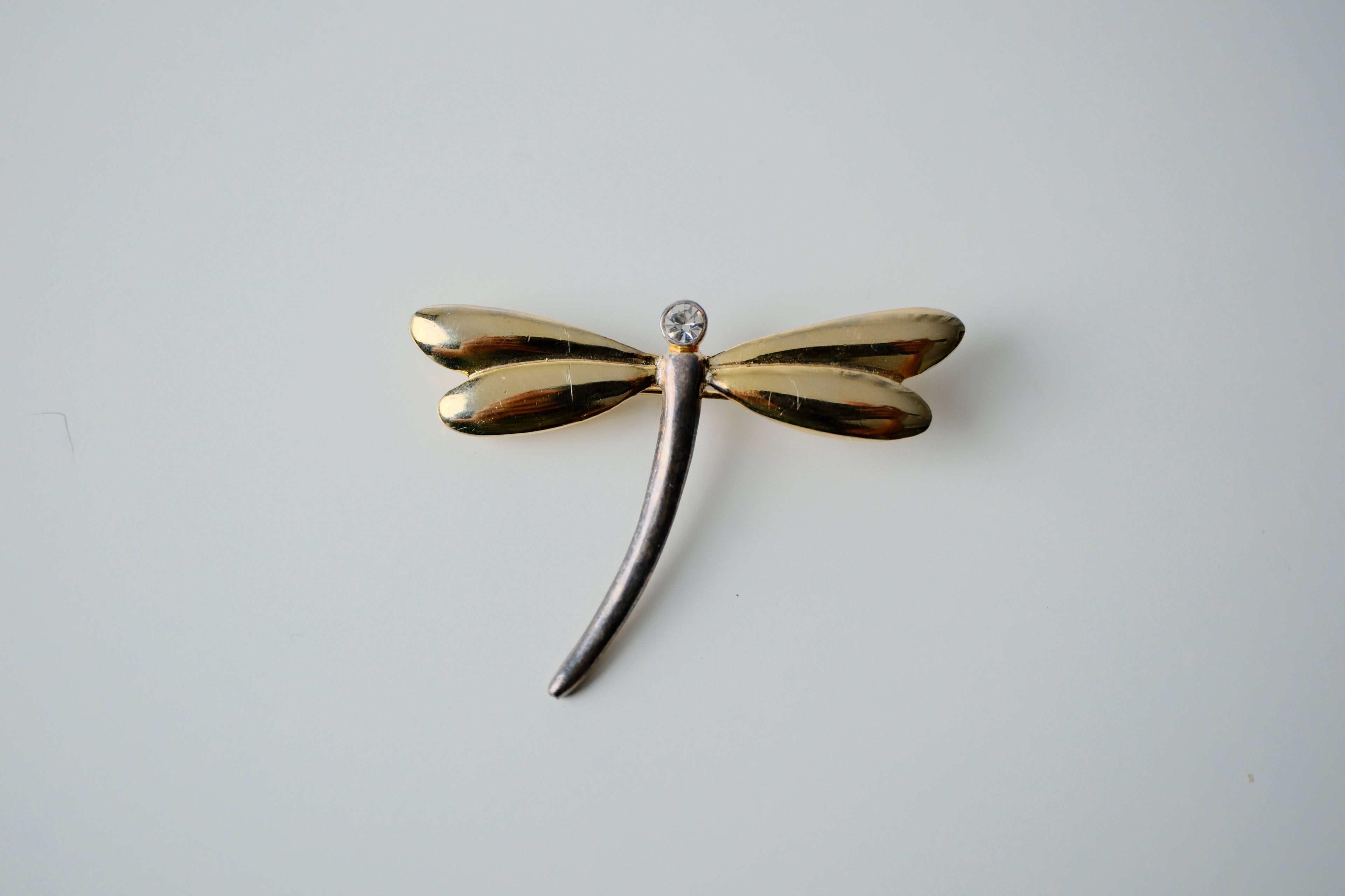 Vintage Liz Clariborne Two Tone Dragonfly Brooch