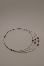 Contemporary multi-strand cable wire choker necklace
