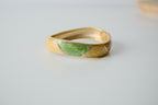 Vintage Gold Marbled Enamel Hinged Bangle