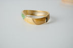 Vintage Gold Marbled Enamel Hinged Bangle