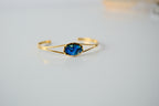Vintage Gold tone Abalone shell bangle